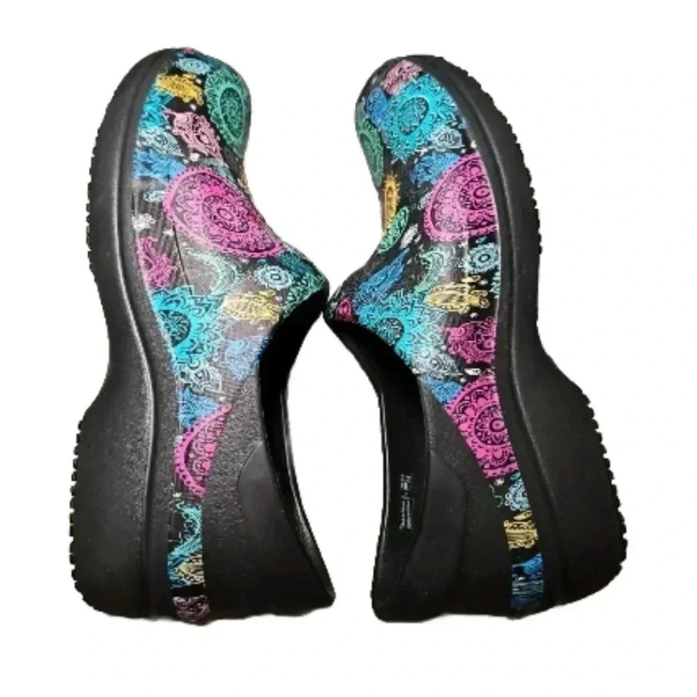 CrocsWomens Neria Pro II Printed Comfort Non Slip Work/ Outdoor Colorful Clogs 7 - Picture 8 of 11